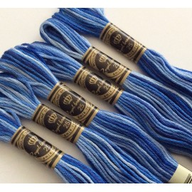 Fils à broder Variations Bleu Ombré