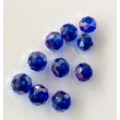 Perles à facettes bleues électriques