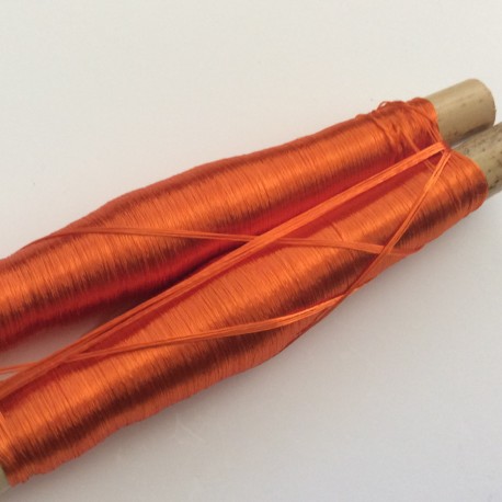 Fils de soie végétale Orange vendu en 2 bobines