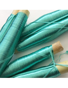 Fils en soie Vert Lagon