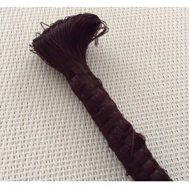 Fil de soie végétale marron chocolat 2