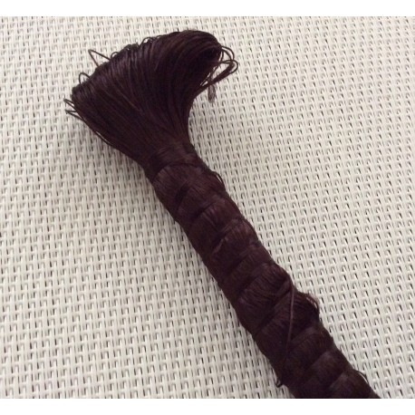 Fil de soie végétale marron chocolat