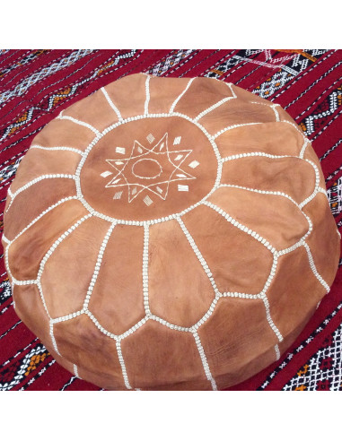 Poufs traditionnel en cuir Poufs traditionnel en cuir