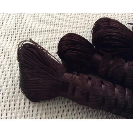 Fil de soie végétale marron chocolat
