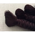 Fil de soie végétale marron chocolat
