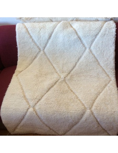 Tapis Beni Ouarain Beige/Ecru