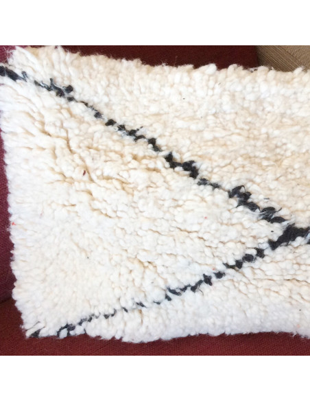 Coussin Beni Ouarain tissé mains