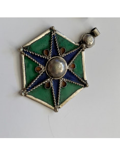 Pendentif berbère bleu vert