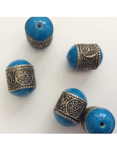 Perle en métal Turquoise 2