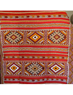 Tapis marocain Kilim rouge