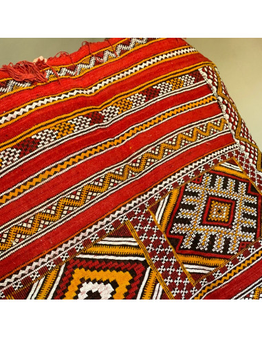 Tapis marocain Kilim rouge Tapis marocain Kilim rouge