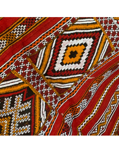 Tapis marocain Kilim rouge Tapis marocain Kilim rouge