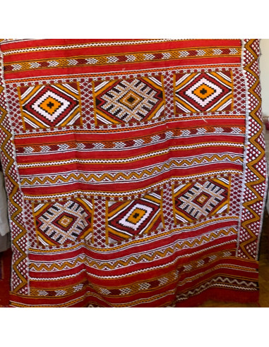 Tapis marocain Kilim rouge Tapis marocain Kilim rouge