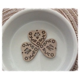 Breloques estampes en bois