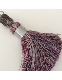 Pompon bicolore blanc...