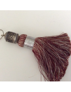 Pompon en soie bicolore...