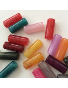 10 perles cylindres colorées 2