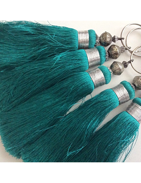 Pompon en soie Vert d’Eau