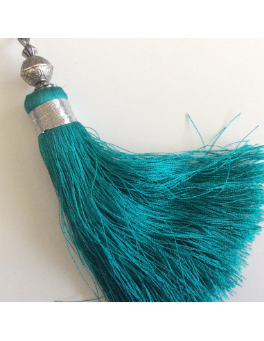 Pompon en soie Vert d’Eau