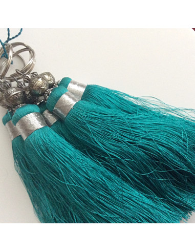 Pompon en soie Vert d’Eau