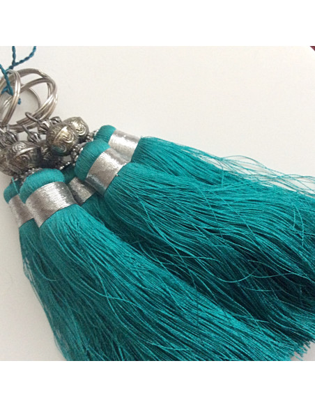 Pompon en soie Vert d’Eau