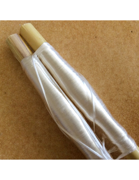2 bobines de soie sabra blanches