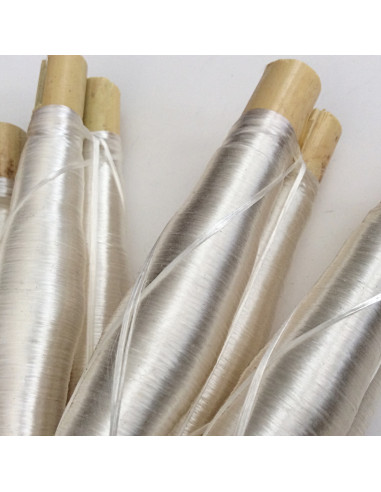 2 bobines de soie sabra blanches