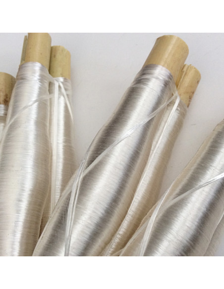 2 bobines de soie sabra blanches