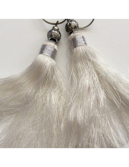 Pompon breloque Blanc