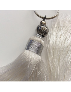 Pompon breloque Blanc 2