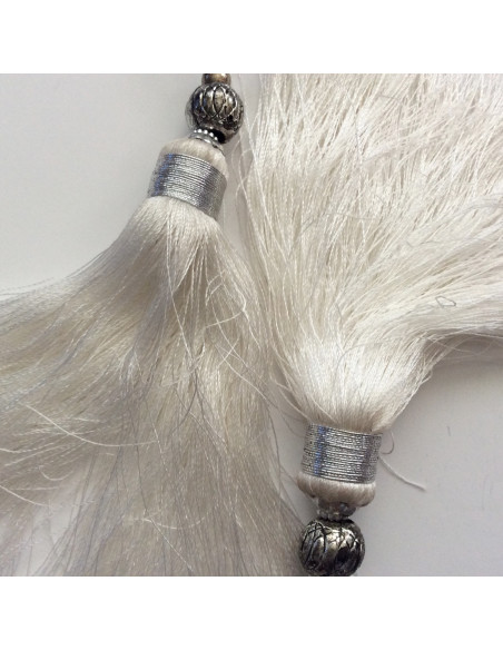 Pompon breloque Blanc