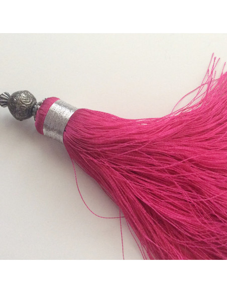 Pompon en soie sabra Rose