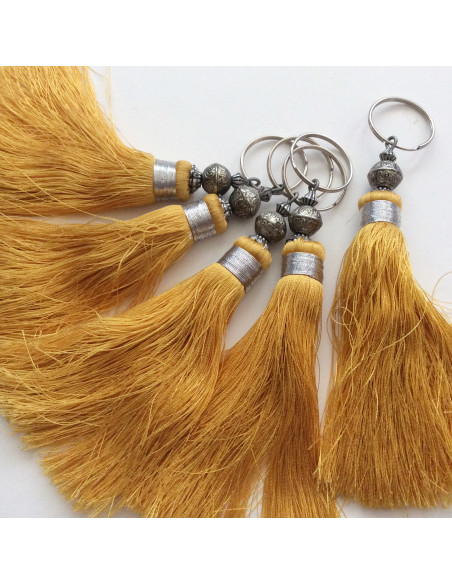 Pompon doré en soie sabra