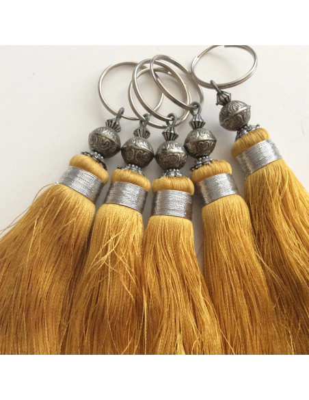 Pompon doré en soie sabra