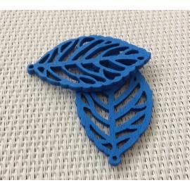 2 estampes en bois bleues