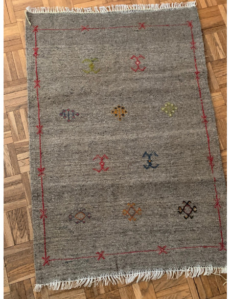 Tapis berbère gris 1m x 75 cm