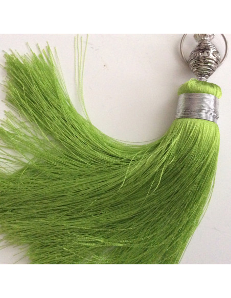 Pompon en soie de couleur Verte