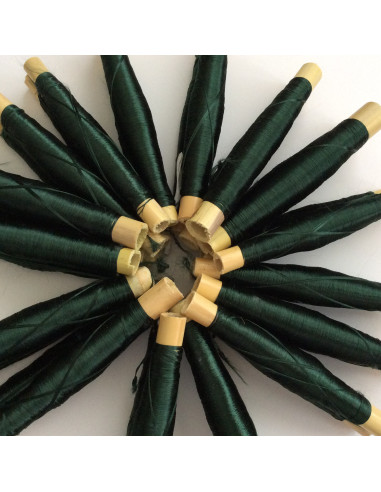 Fils en soie végétale Vert Empire