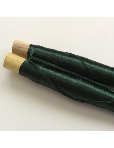 Fils en soie végétale Vert Empire