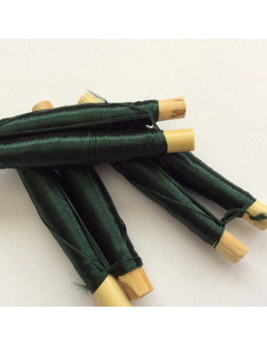 Fils en soie végétale Vert Empire