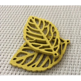 2 estampes en bois jaunes 2