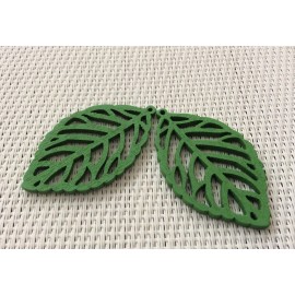 Deux estampes vertes en bois