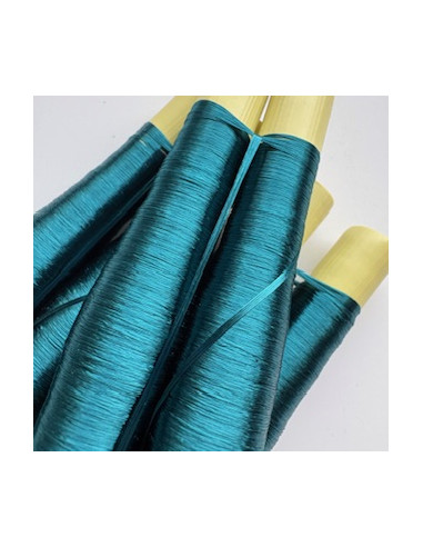 Bobines de fils en soie sabra Bleu Paon