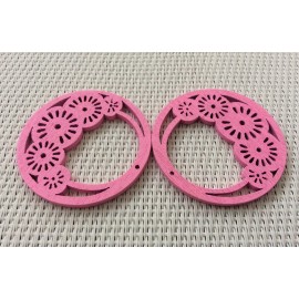 Créoles en bois roses 2