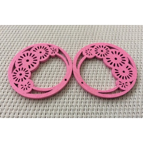 Créoles en bois roses