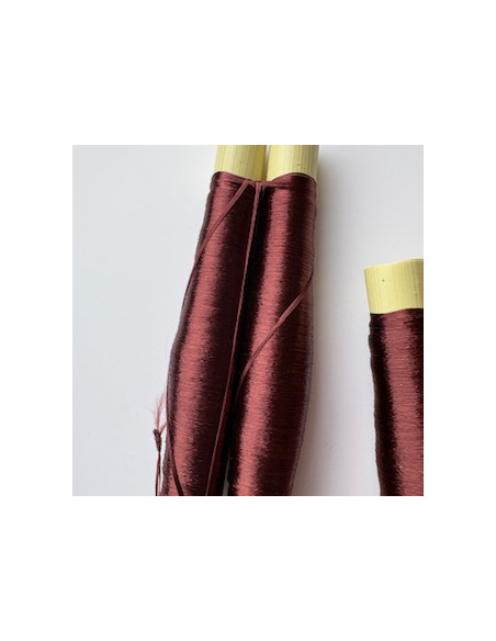 Bobines de fils en soie x2 Brun Rouge