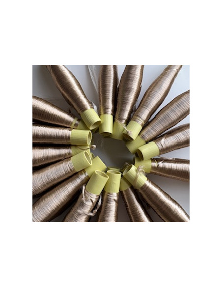 Fils en soie vegetale de couleur Sable x2 bobines