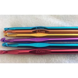 Lot de 6 crochets multicolores 2