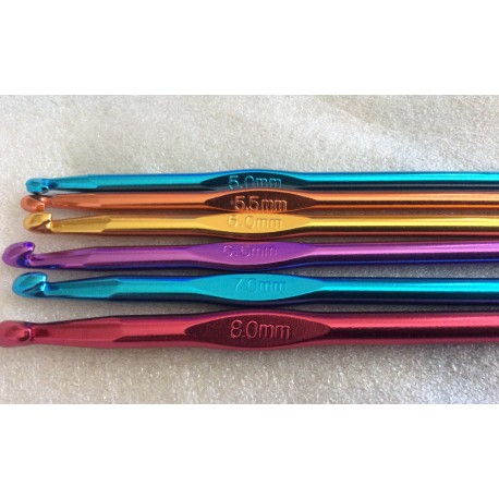 Lot de 6 crochets multicolores Lot de 6 crochets multicolores