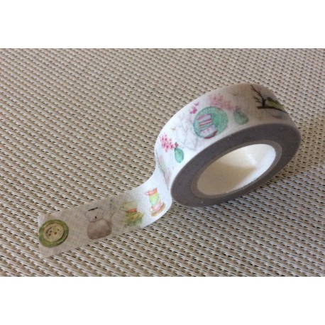 Masking tape aux motifs de cuisine et printemps